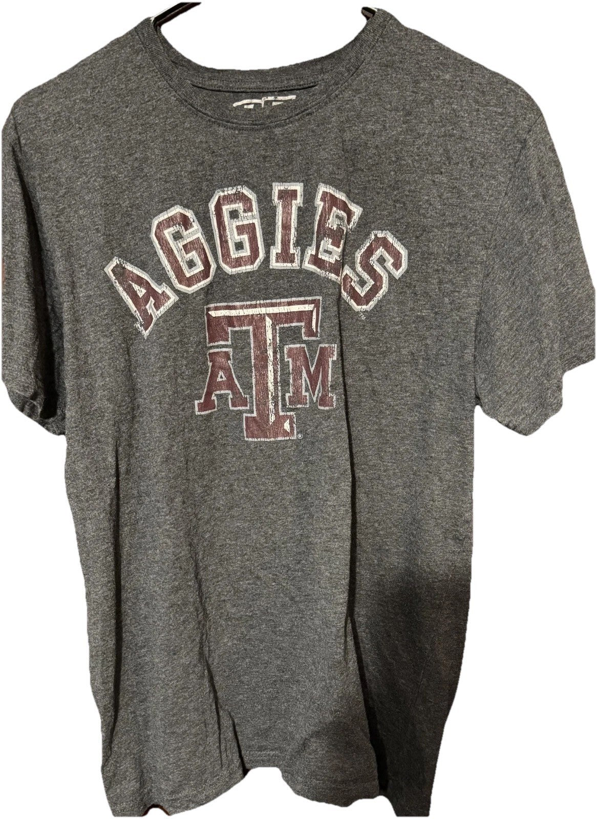 Texas A&M Aggies Tee Shirt Gray NCAA Logo E5 Men's Size L