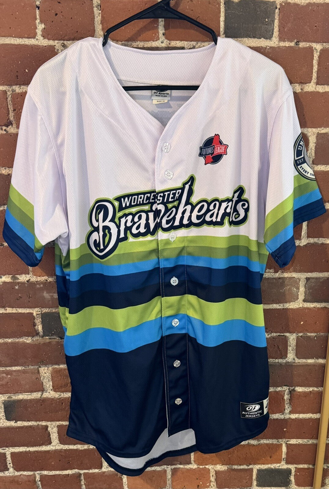 Worcester Bravehearts Team Issued Jersey On-Field Authentic. #49 men’s size 46