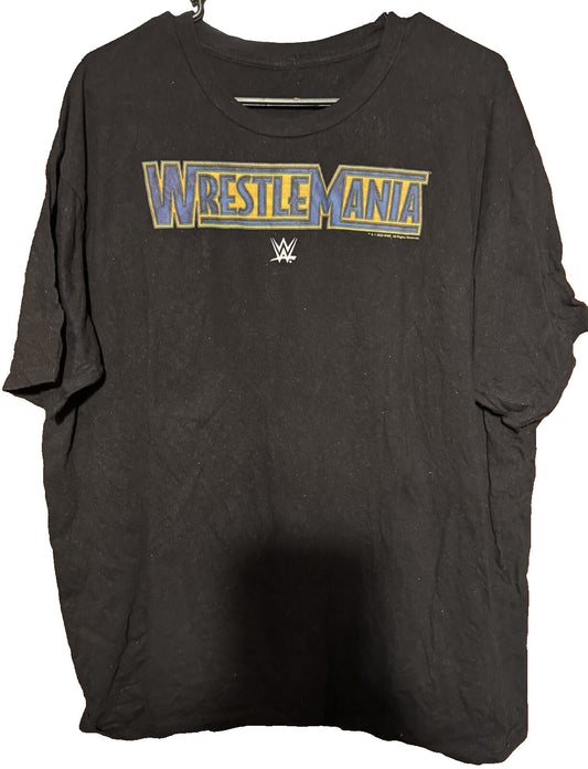 WWE Wrestlemania Wrestling T-Shirt Men's Size XL ? Black