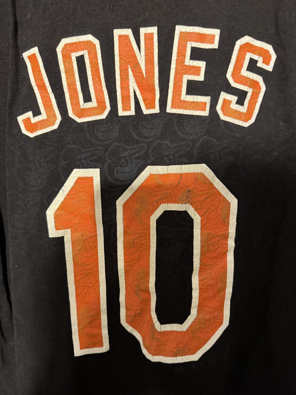 Baltimore Orioles Majestic Black Adam Jones #10 t-shirt Men size L