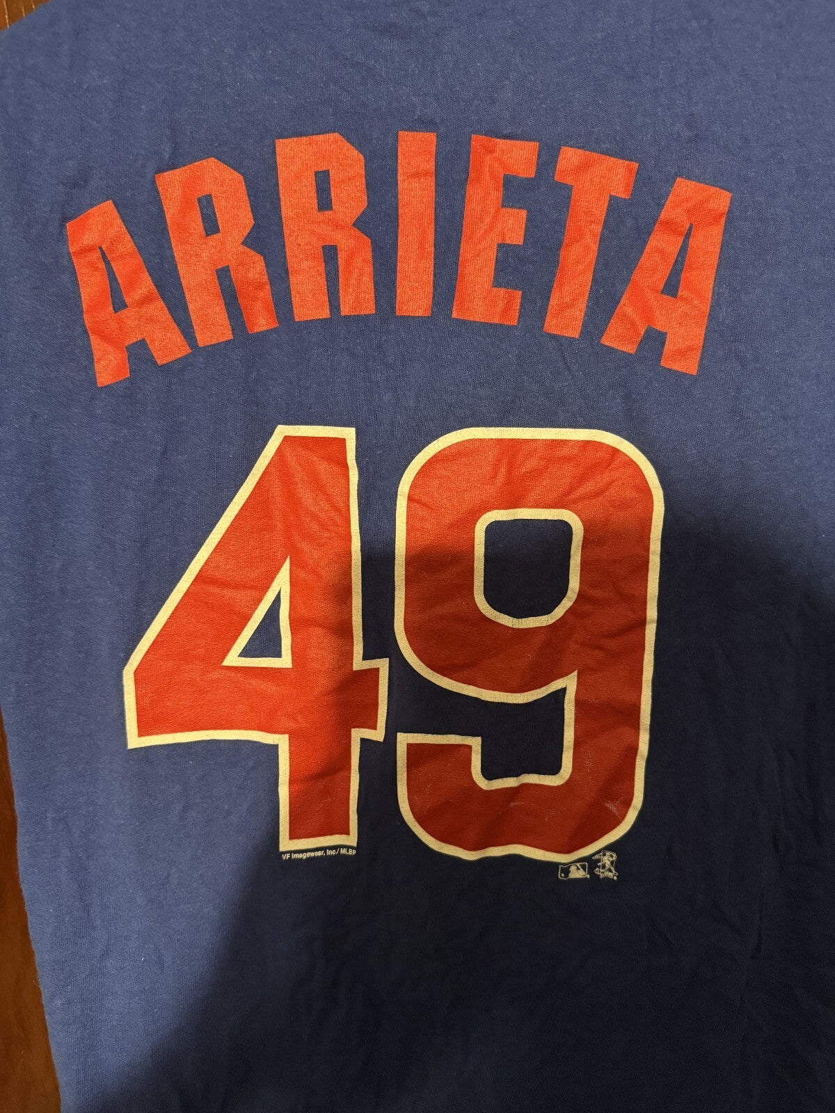 Chicago Cubs Jake Arieta T-shirt Men's Size M Blue