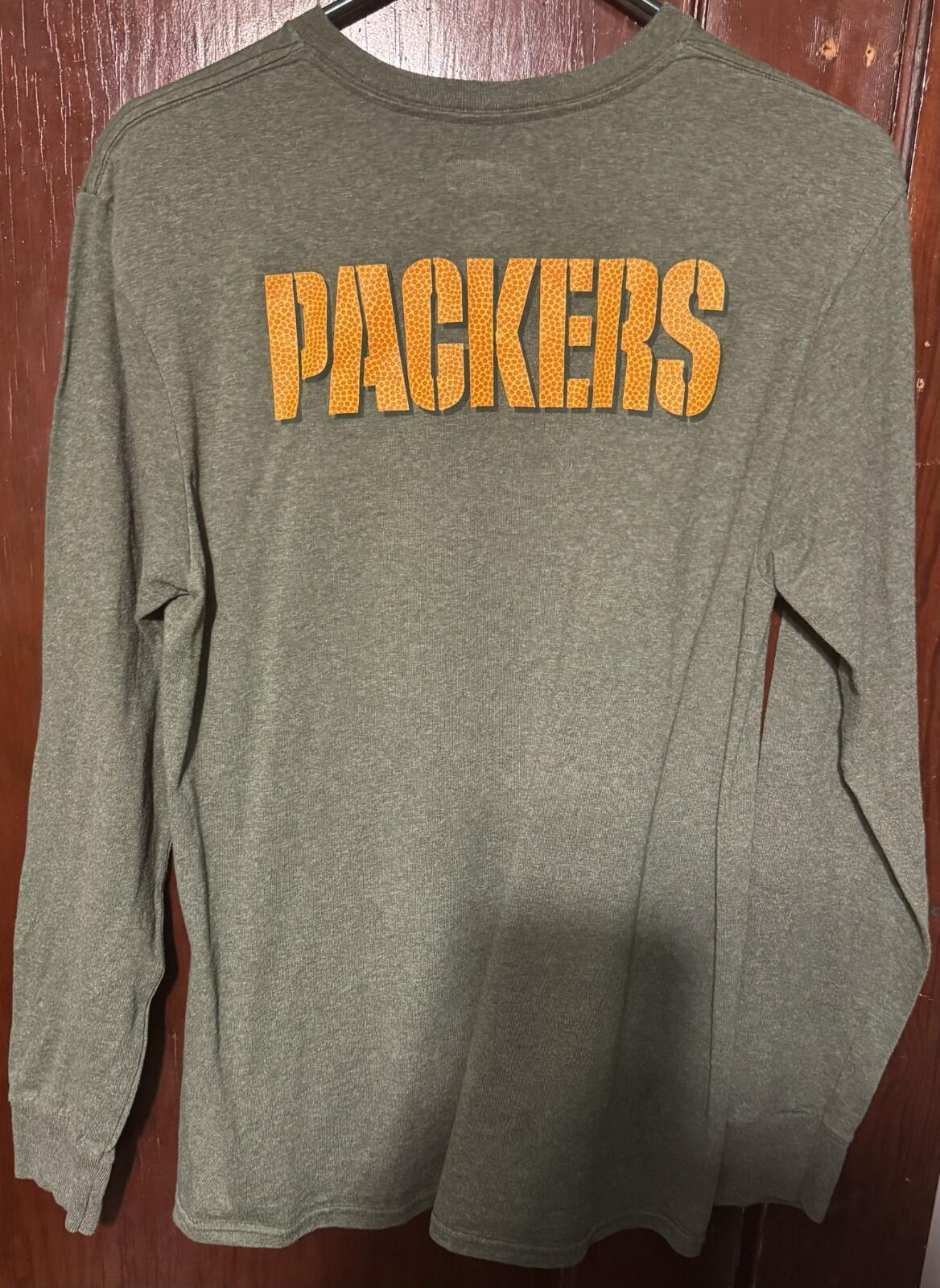 Green Bay Packers Long Sleeve T-shirt Size Men's M Green