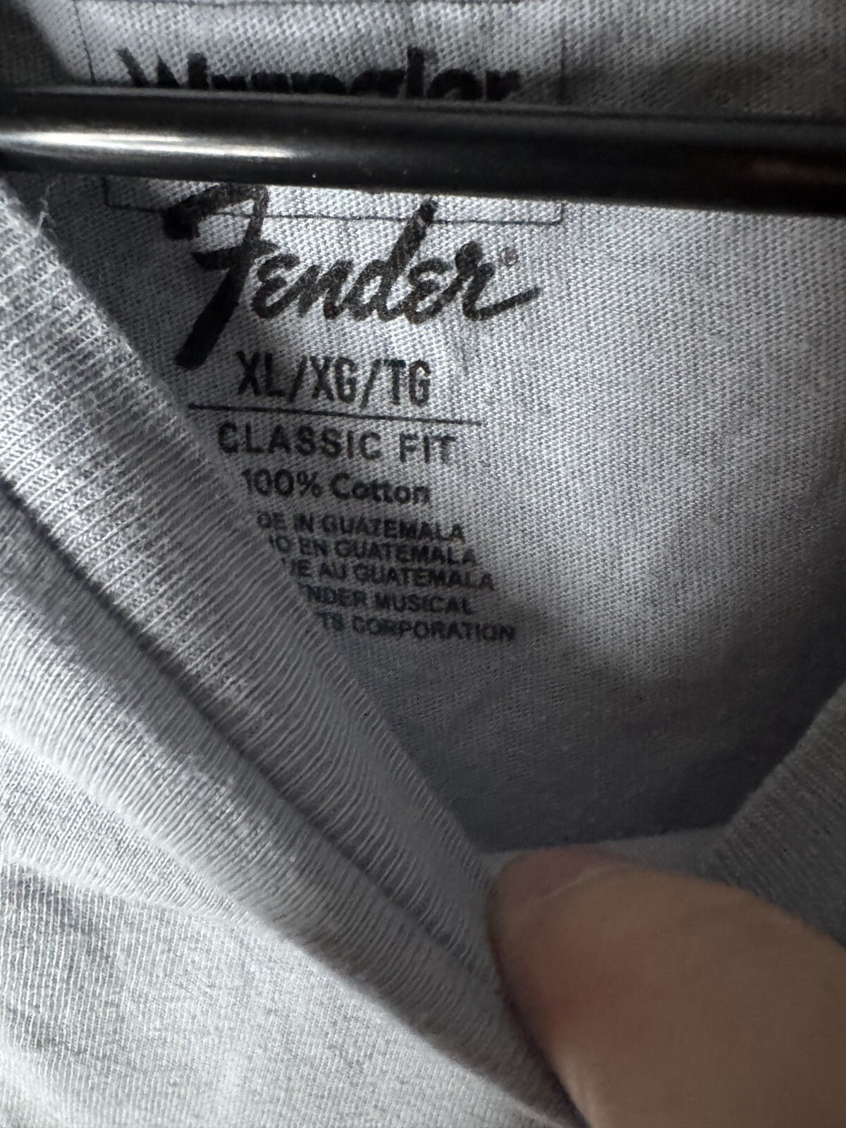 Fender Guitars Tee Shirt Men's Size XL Blue