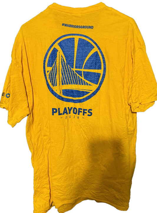Golden State Warriors Men Sz XL Yellow Vintage S/S T-Shirt