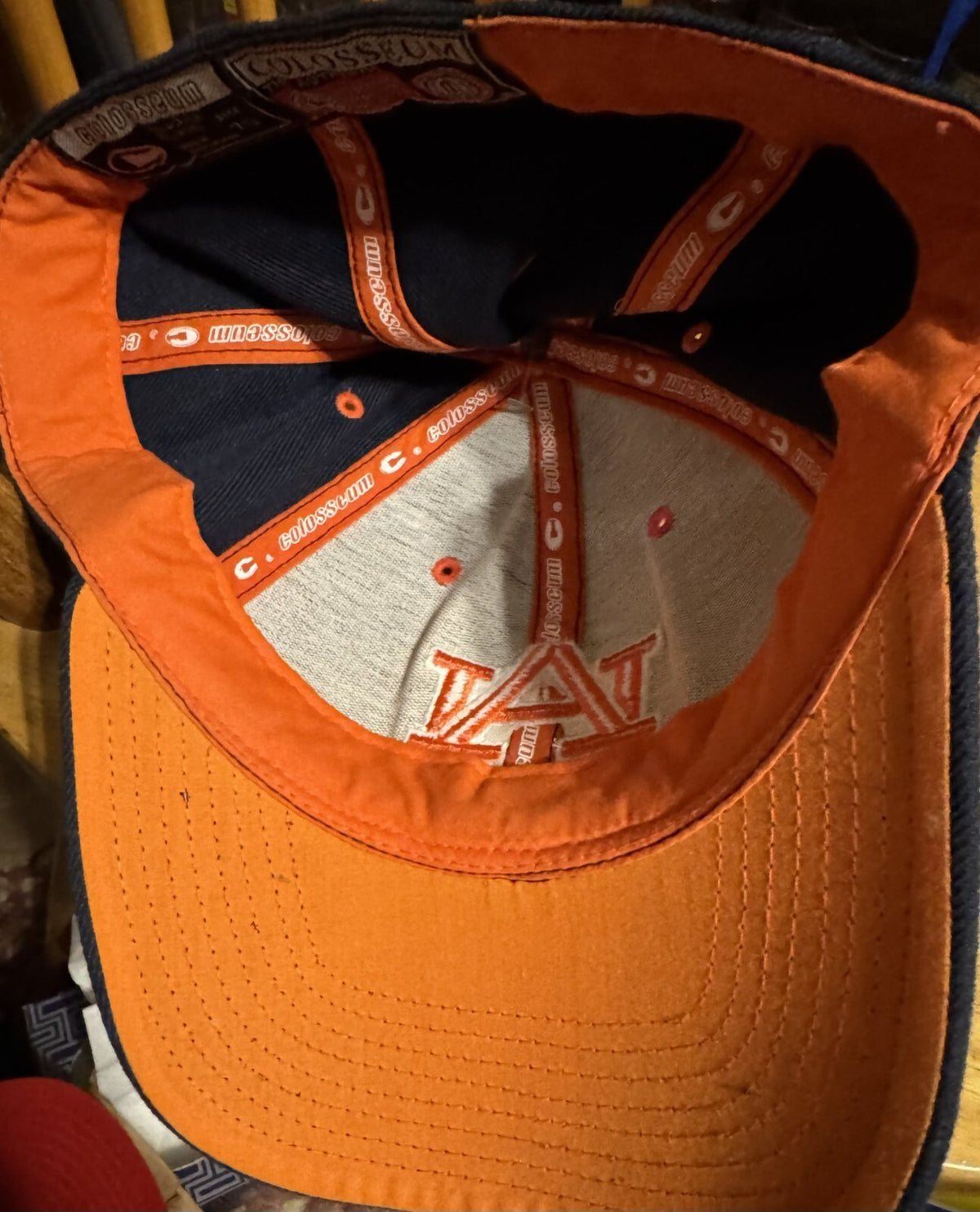 Auburn Tigers Colosseum Fitted Hat Blue Size 7 1/2 SEC