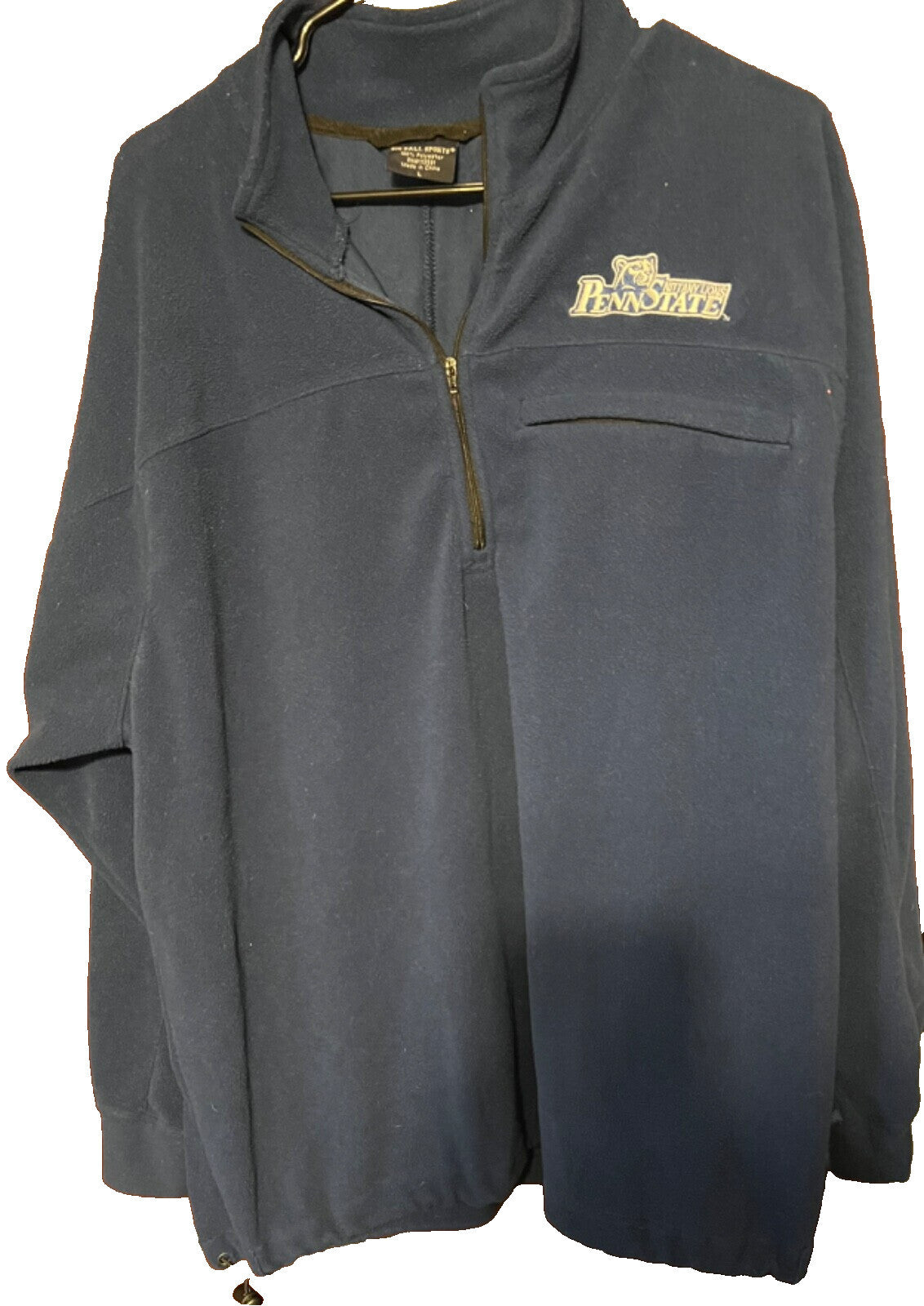 Penn State Fleece 1/4 zip Sweatshirt Men Sz L Pullover Blue