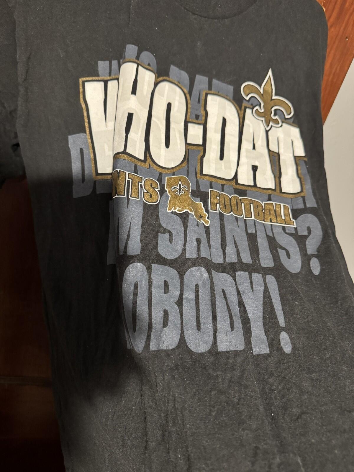 New Orleans Saints Black Short Sleeve tee shirt Men size L