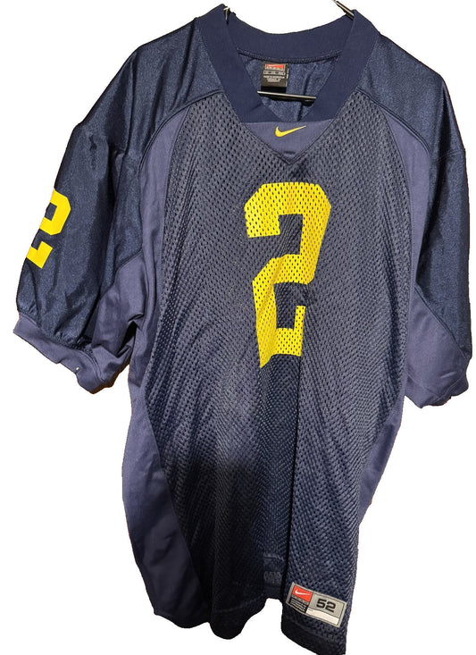 Michigan Wolverines Vintage Nike #2 Jersey Size XXL Blue