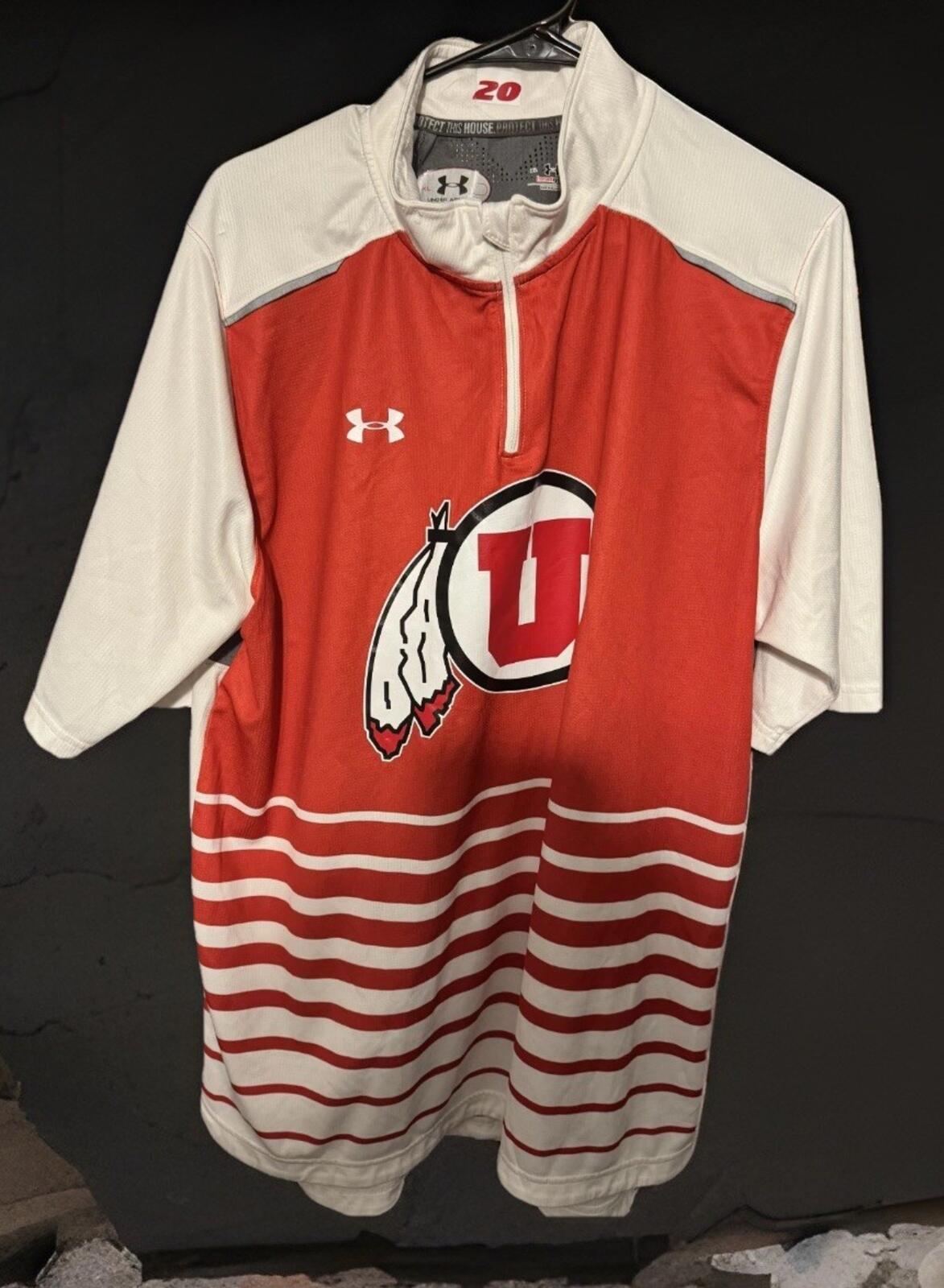 University of Utah Utes Under Armour 1/4 Zip Men's XL Player Issued