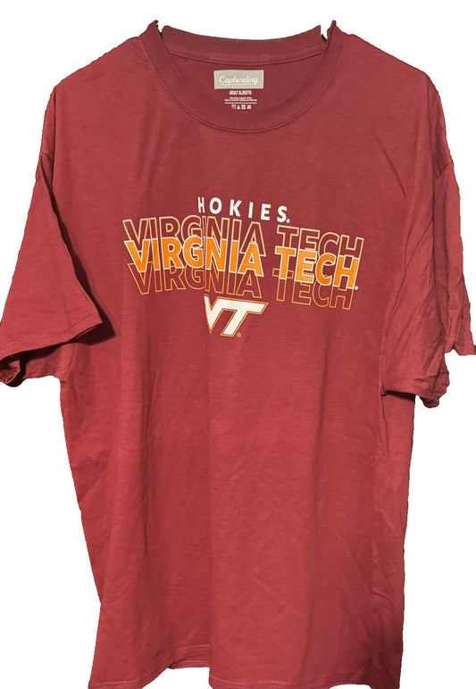 Virginia Tech Hokies Captivating Tee Shirt red Men's Size XL NEW WITHOUT TAGS