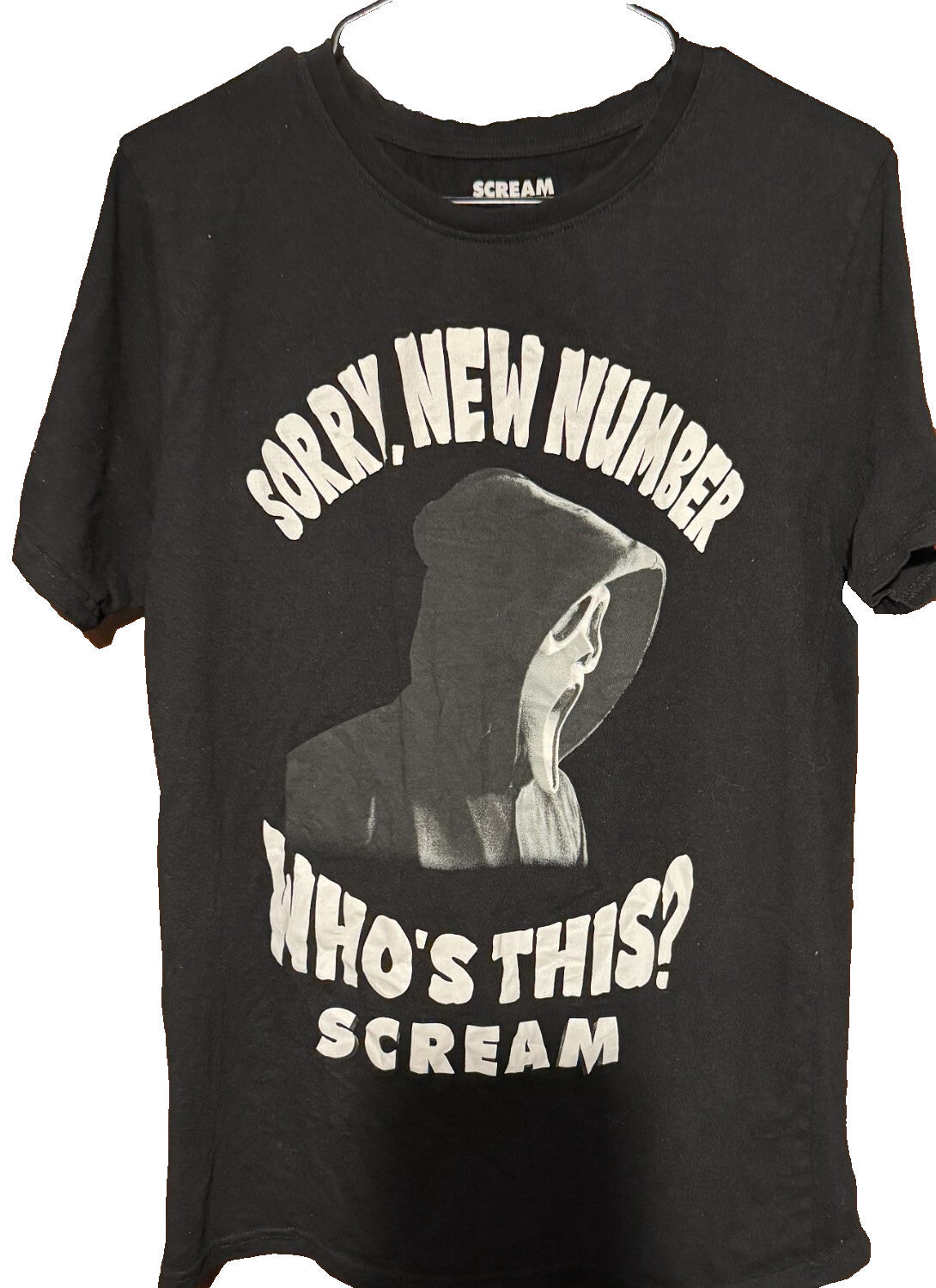 Scream Movie T-Shirt Men Sz L Black Sorry New Number