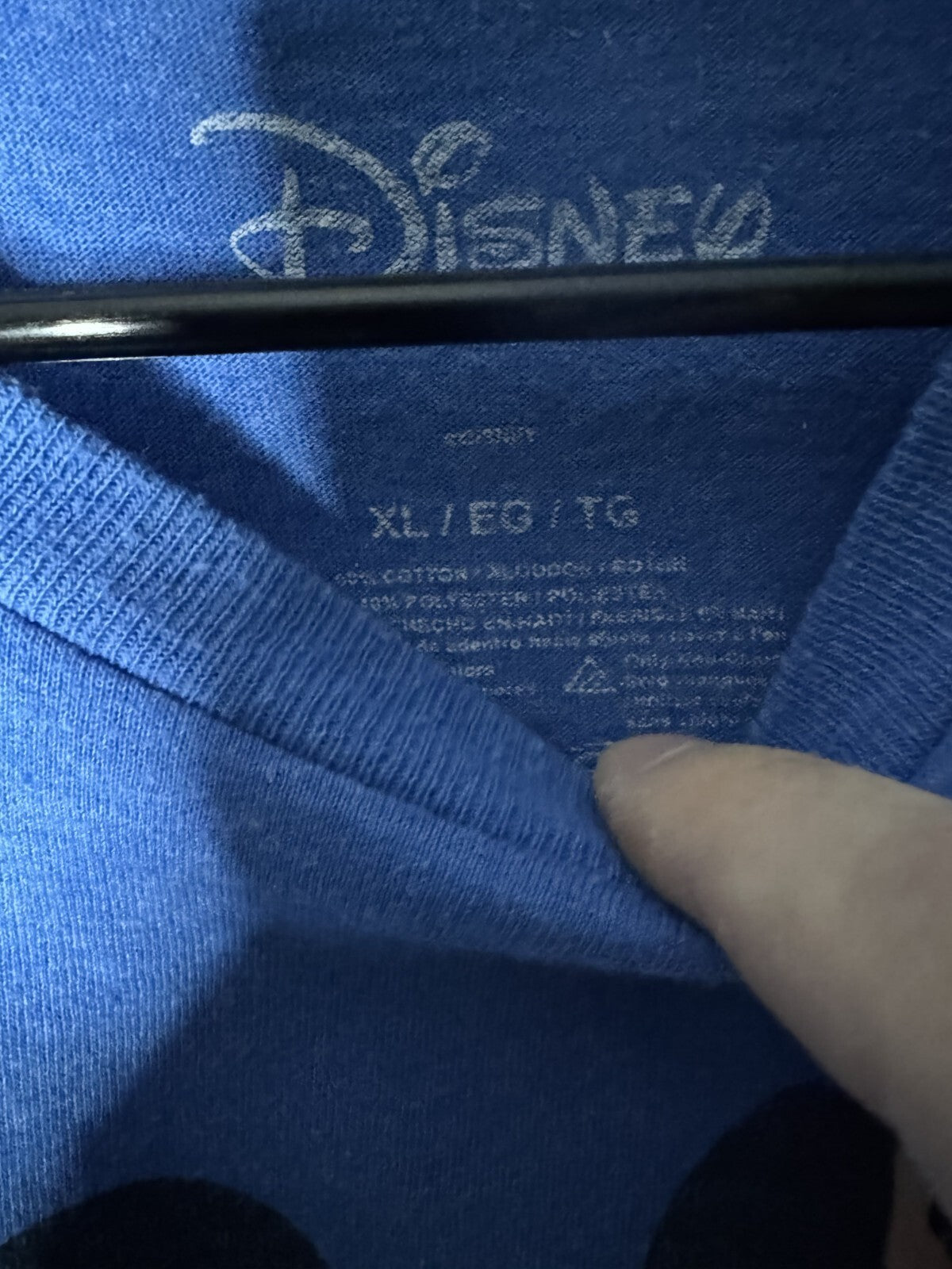 Mickey Mouse Disney T Shirt Blue Men's Size XL