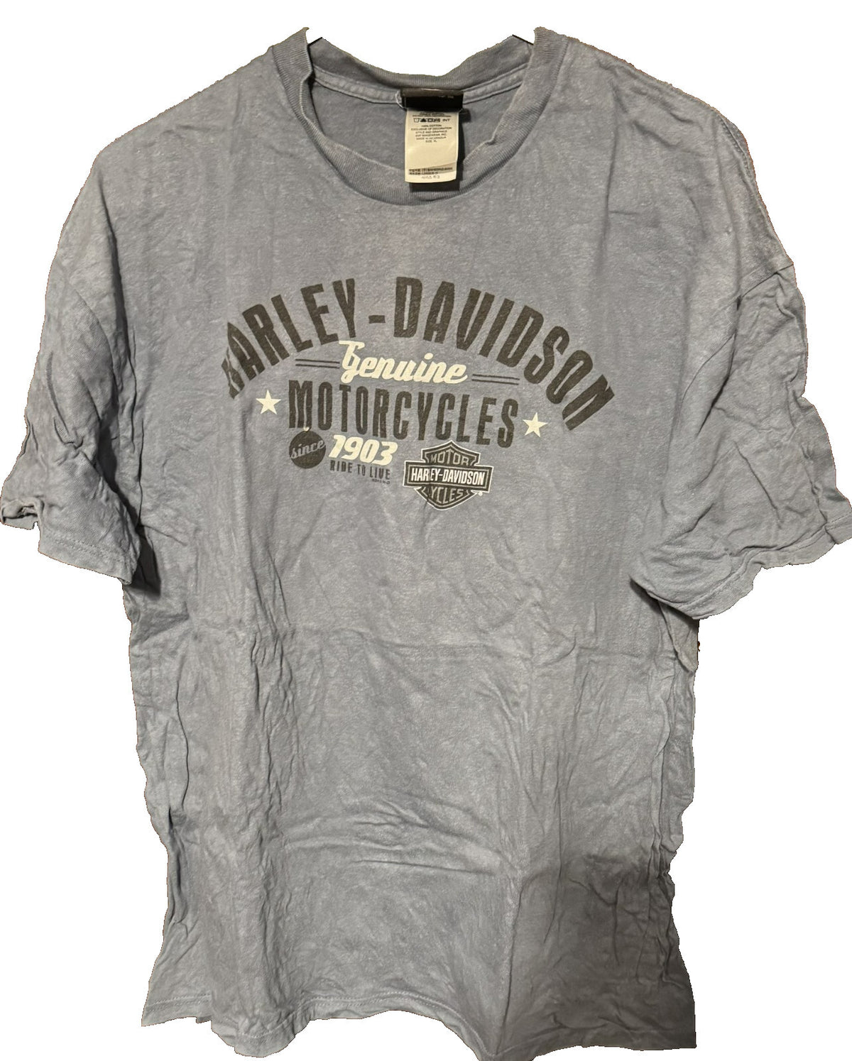 Harley-Davidson of Green Bay Vintage T-Shirt Men Sz XL Blue