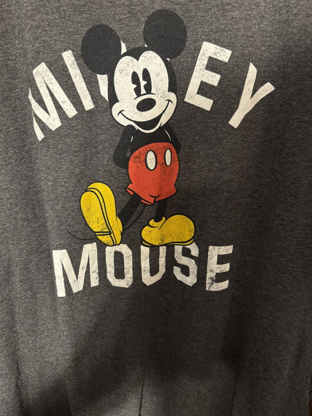 Mickey Mouse Disney T Shirt Gray Men's Size 2XL