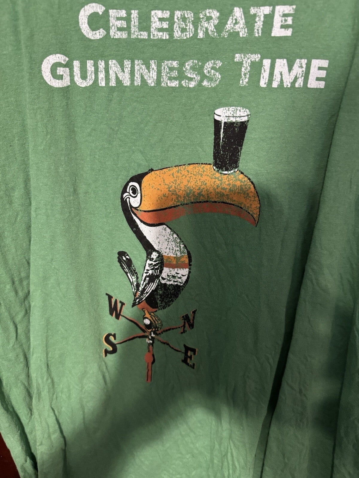 Guinness Beer Green Logo Tee Shirt Men Sz L