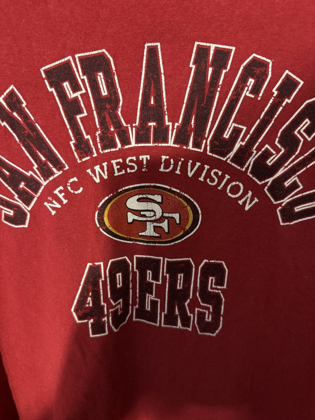 San Francisco 49ers Short Sleeve T-Shirt Men Sz XL Red