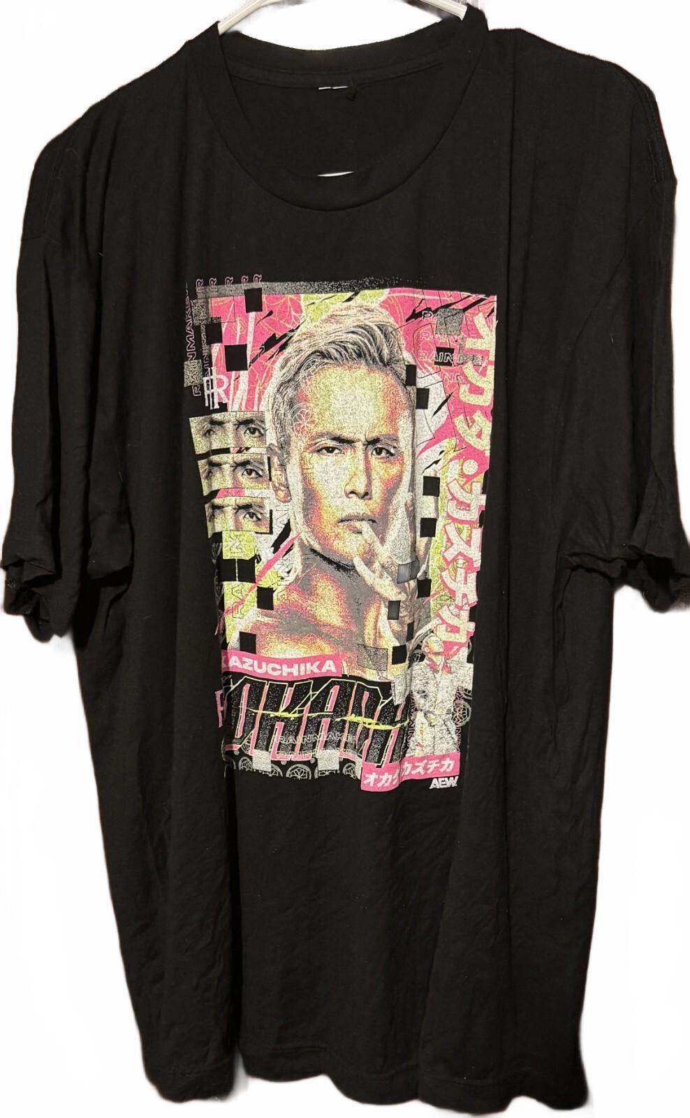 Kazuchika Okada AEW Wrestling T Shirt Men's Size XL ? Black NJPW IWGP