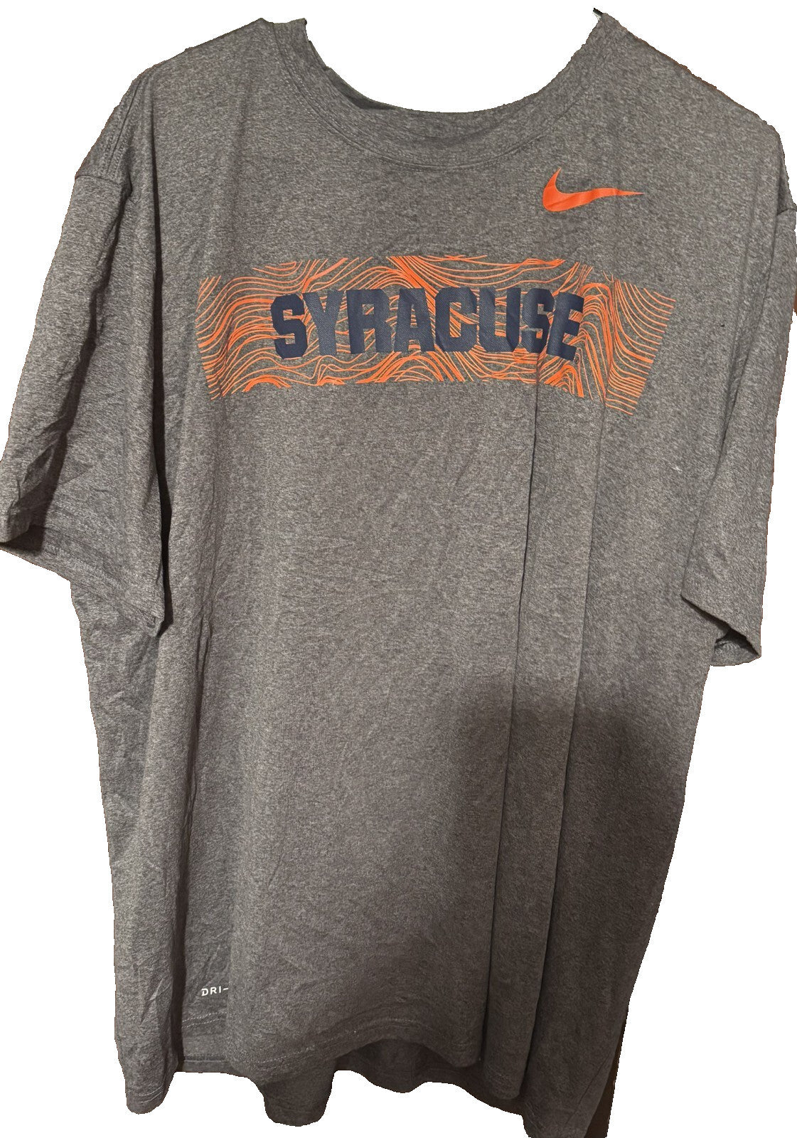 Syracuse Orangemen Nike L/S Logo T-Shirt Men's XXL Gray