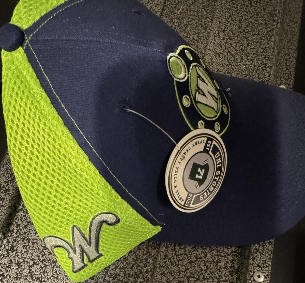 Worcester Railers Worcester Bravehearts Night Vintage OSFA Hat Blue ECHL Hockey
