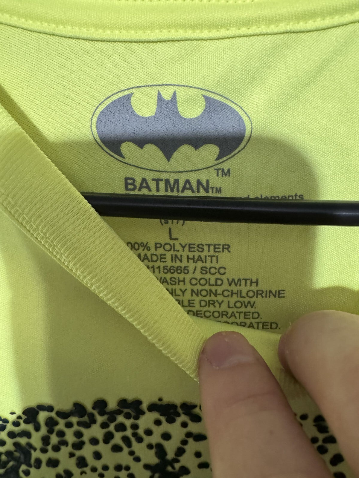 Batman Character T Shirt Men's Sz L Yellow DC Comics