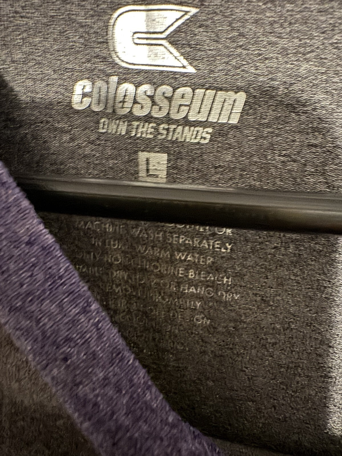 LSU Raglan Long Sleeve Tee Colosseum vintage Men's Sz L Gray