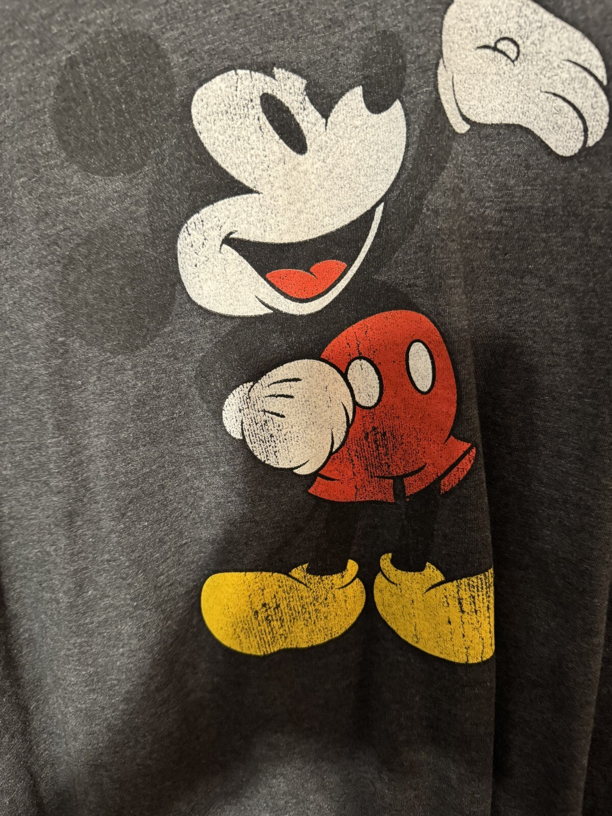Mickey Mouse Disney T Shirt Gray Men's Size L