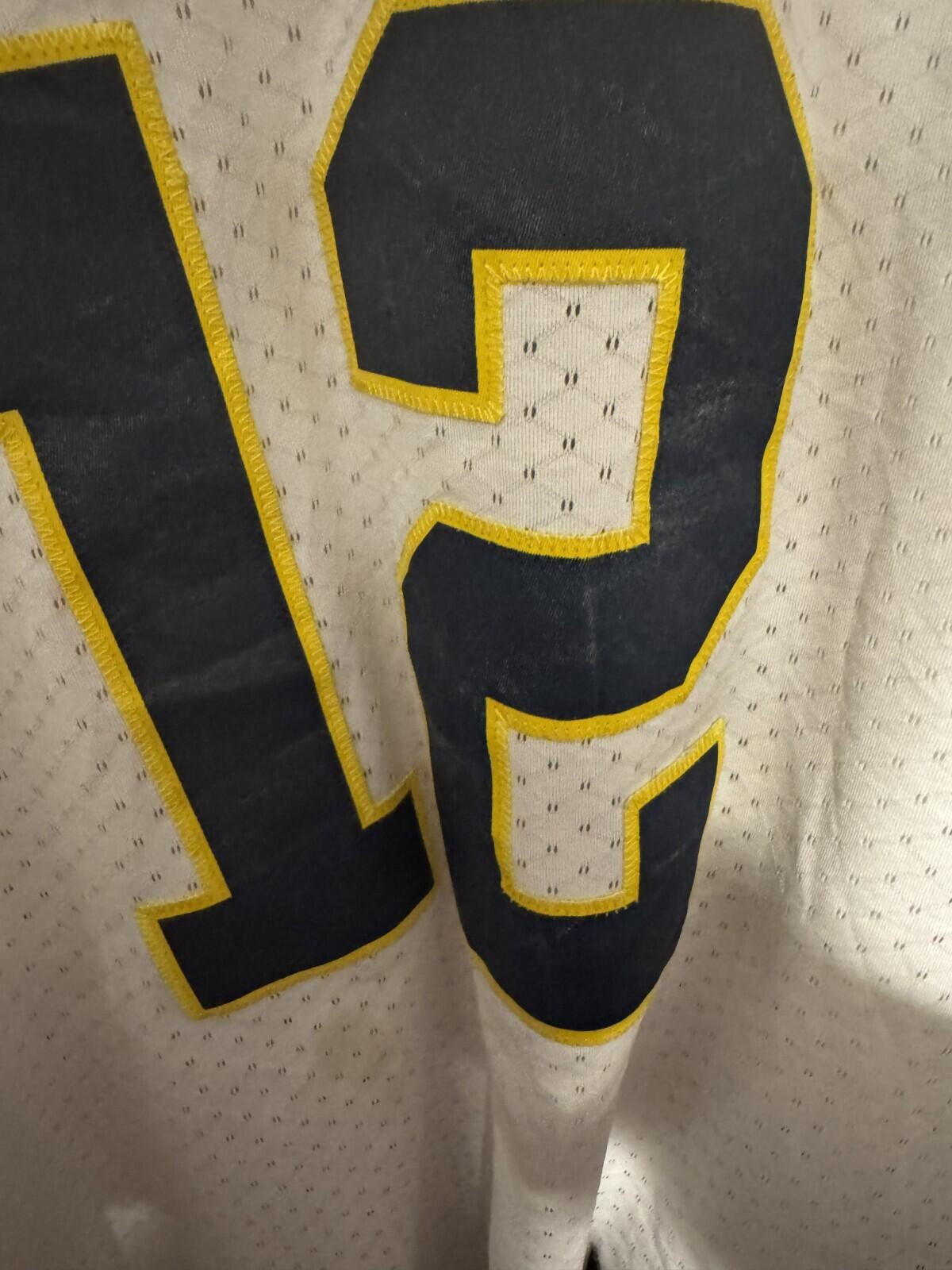 Michigan Wolverines Vintage Adidas #12 Jersey Size L White