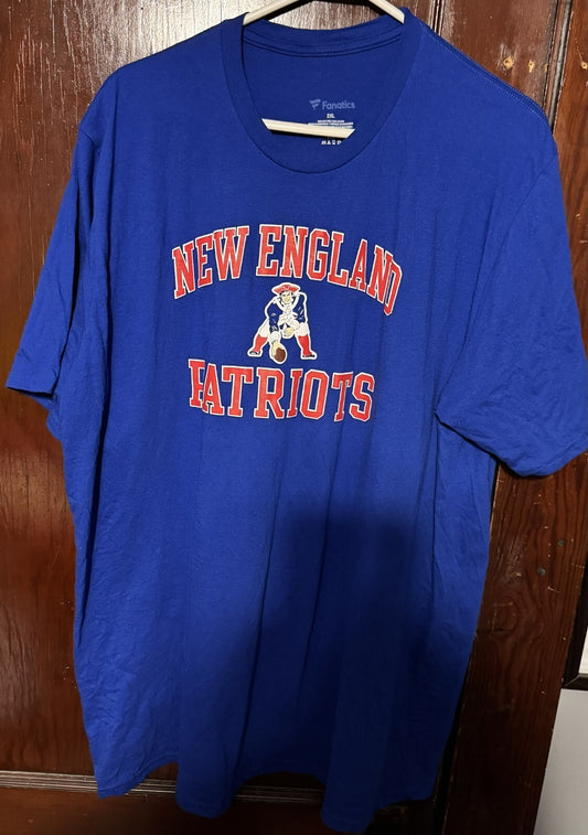 New England Patriots Fanatics S/S T Shirt Men Sz XXL Blue
