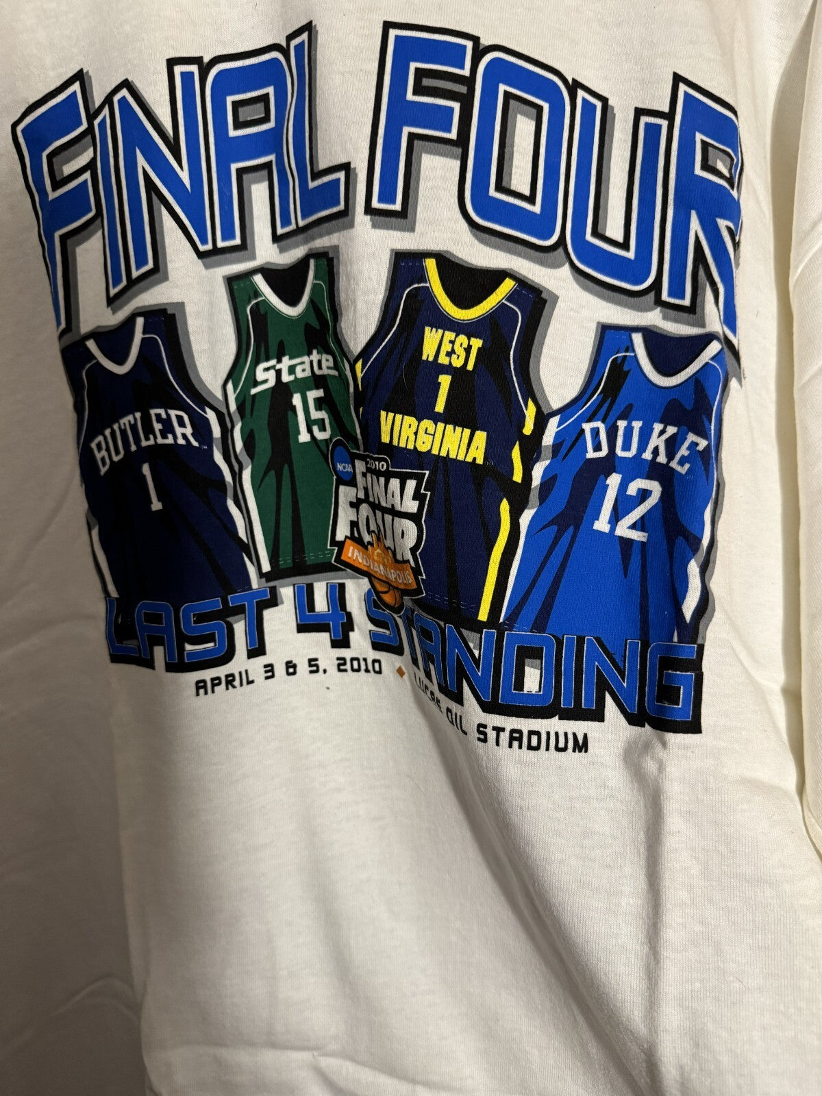 NCAA Russell Athletic 2010 Final Four White T-Shirt men’s size XL New Without Ta
