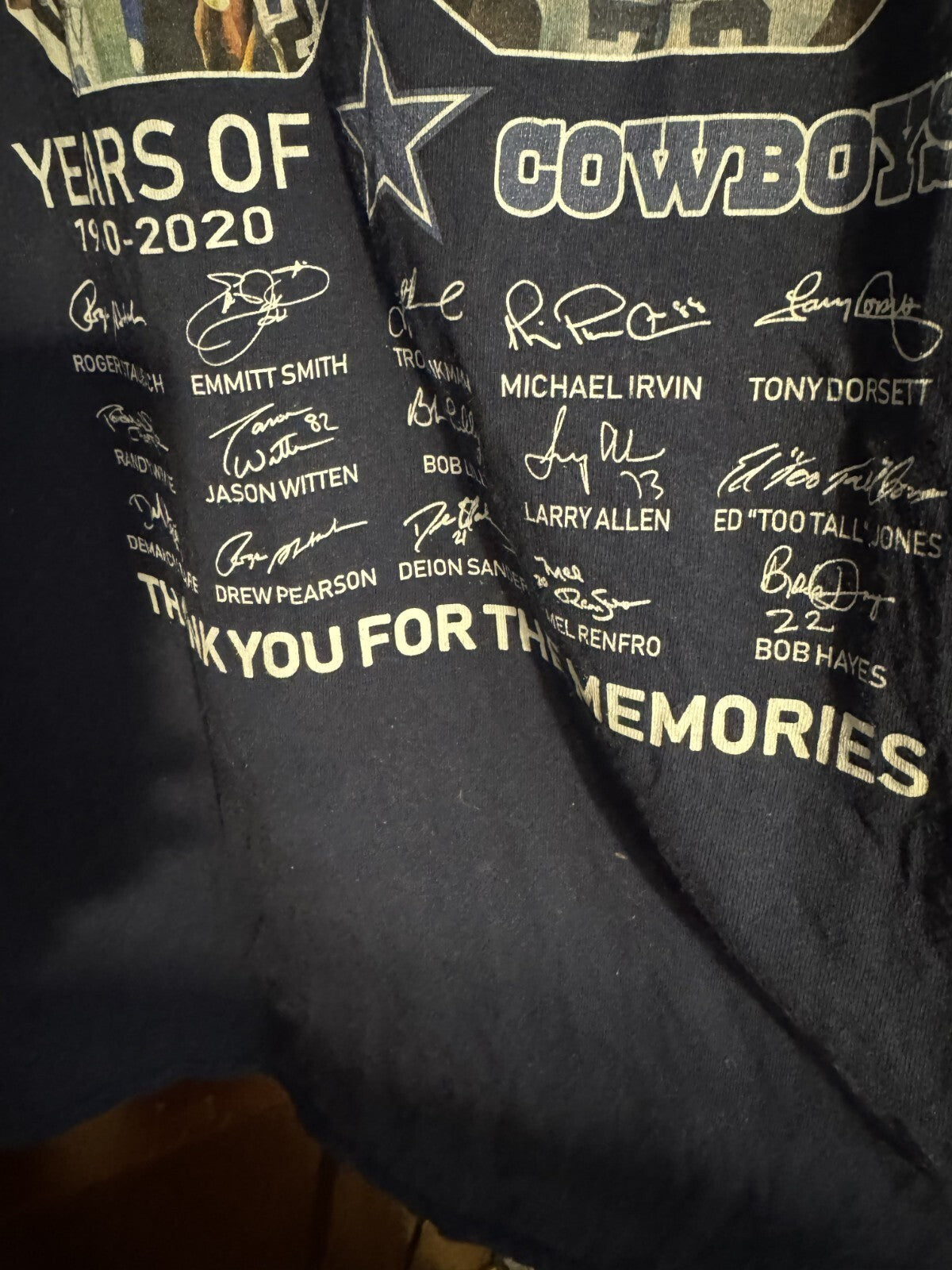 Dallas Cowboys Vintage 60th Anniversary Tee Blue Men Sz 3XL