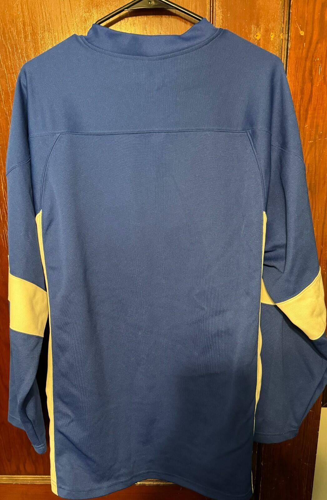 st louis blues jersey men sz L blank back blue