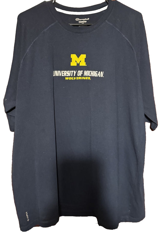 Michigan Wolverines Vintage Champion T-shirt Sz XXL Blue