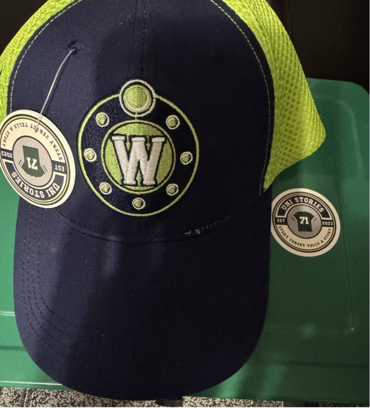 Worcester Railers Worcester Bravehearts Night Vintage OSFA Hat Blue ECHL Hockey