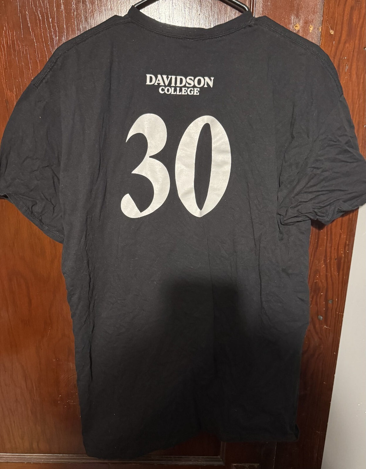 Davidson College Wildcats Steph Curry T-Shirt Black Men's Size XL