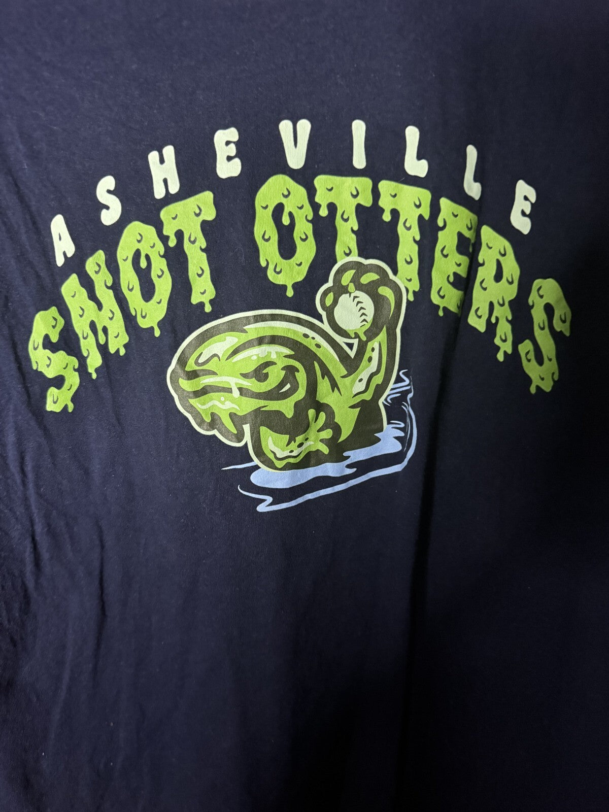 Asheville Snot Otters Tourists Blue T-Shirt Men's Size XL MiLB
