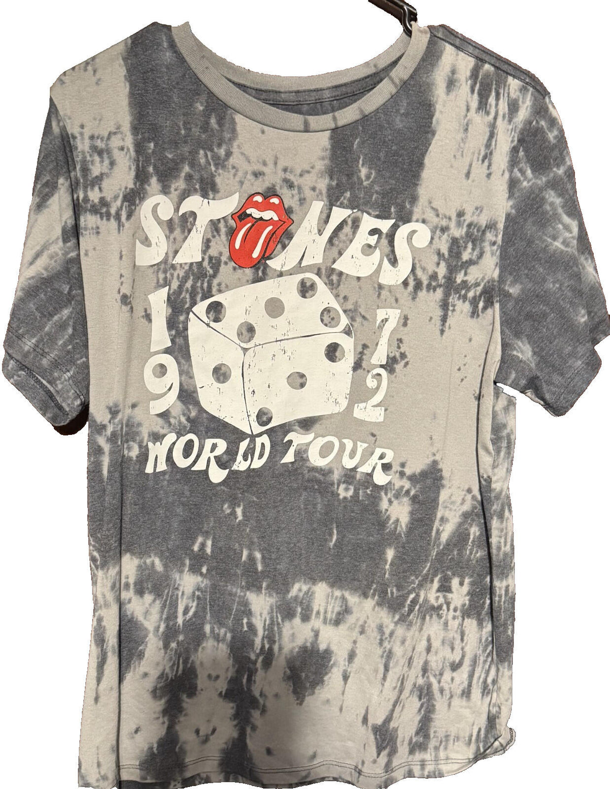 Rolling Stones t-shirt White/Gray Tye Dye Men's size L