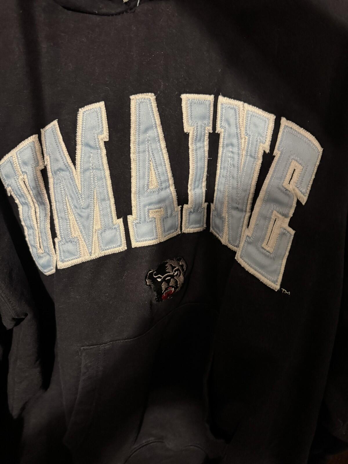 Maine Black Bears Pullover Hoodie Men Sz XL? Blue
