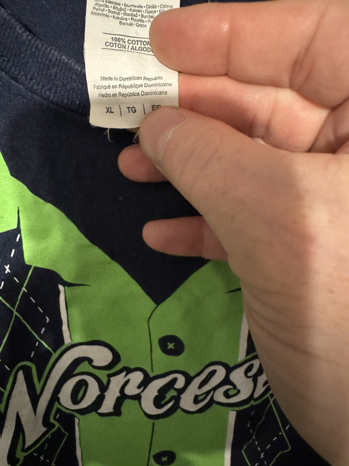 Worcester Bravehearts Bowling Night T-shirt Blue men size XL