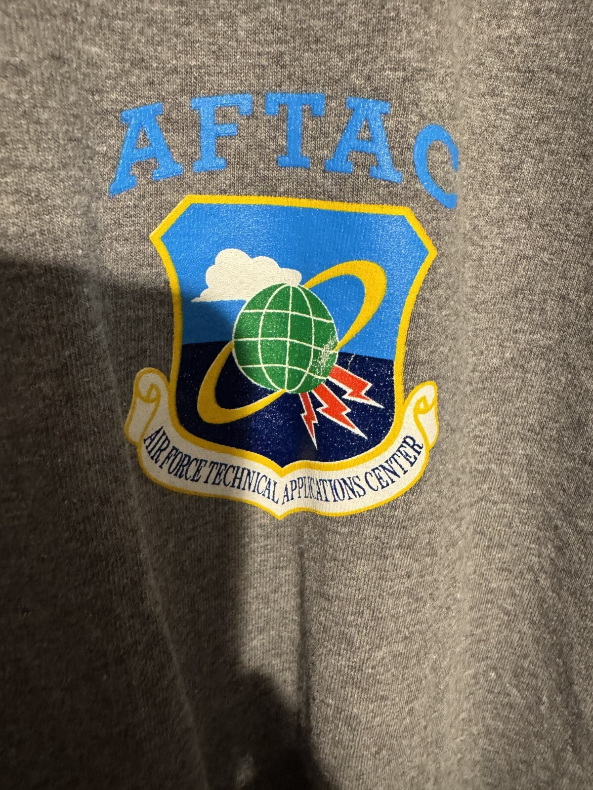 US Air Force Applications Center Logo T-shirt Gray Men's Size XXL