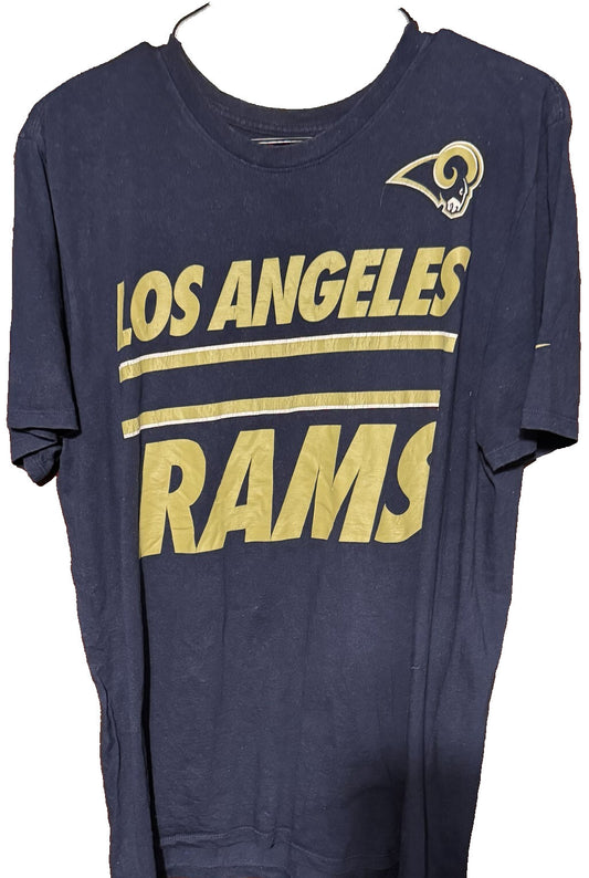 Los Angeles Rams Nike Distressed Men's tee Sz L Blue