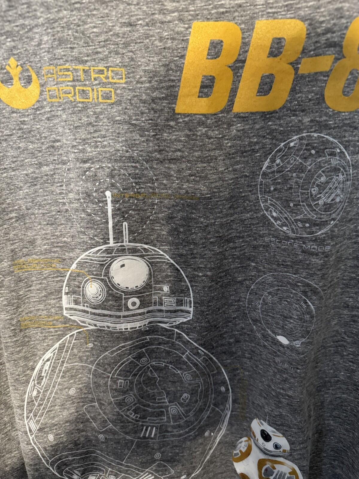 Star Wars BB-8 T-shirt Men's Size L Gray