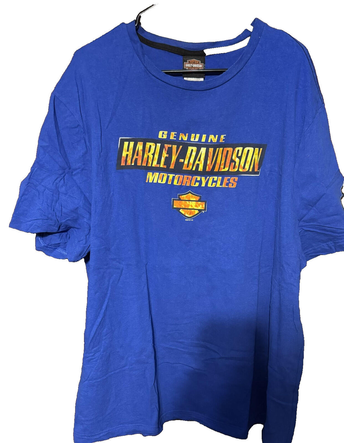 Harley-Davidson of Auburn MA Vintage T Shirt Men's Sz XXL Blue H-D Domestic
