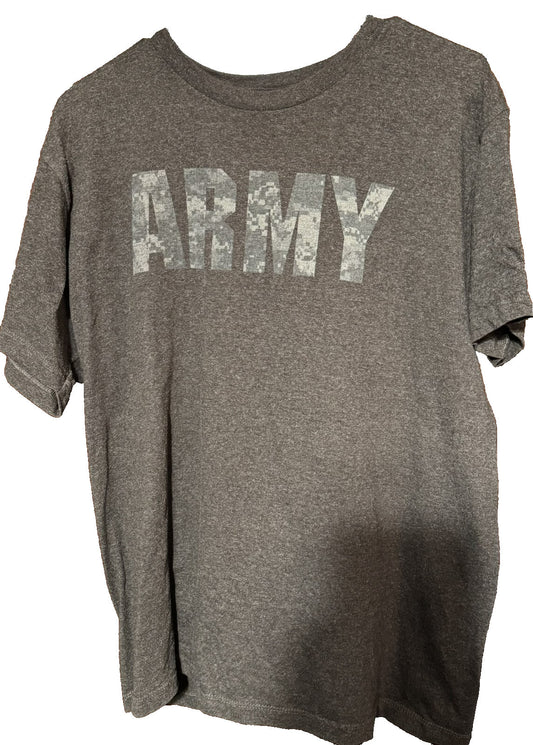 United States Army Men's T Shirt Size L Gray US Military