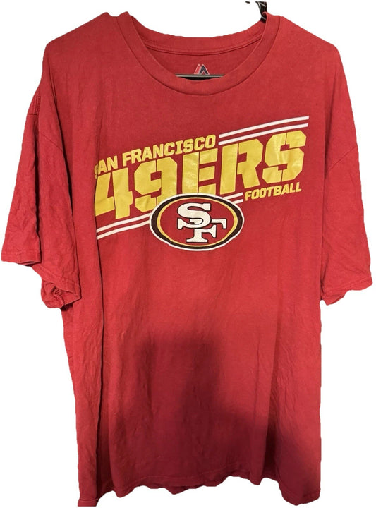 San Francisco 49ers Majestic T-Shirt Men Sz XL Red