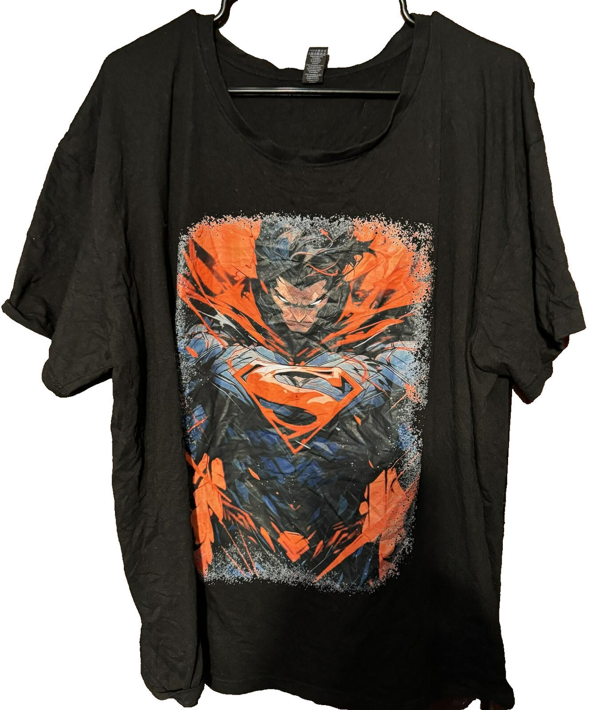 Superman T-Shirt Men Sz XXL Black DC Comics