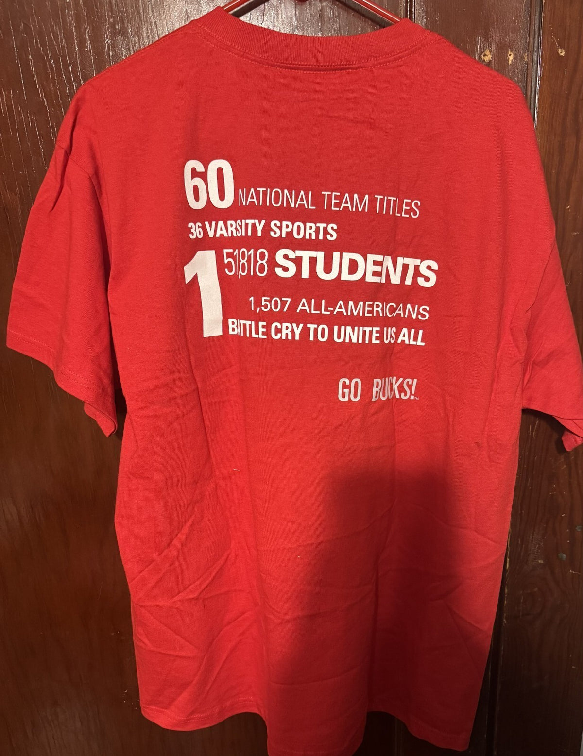 Ohio State Buckeyes Red T-Shirt men sz L Shirt NEW WITH TAGS