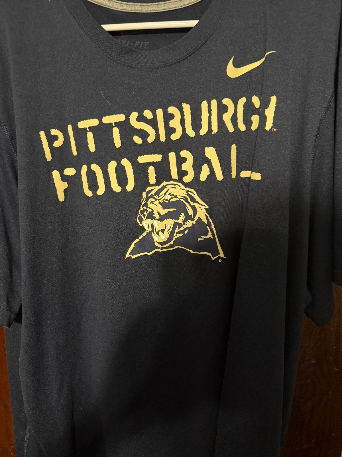 Pittsburgh Pitt Panthers Football Nike T-Shirt Men's Size XXL Blue