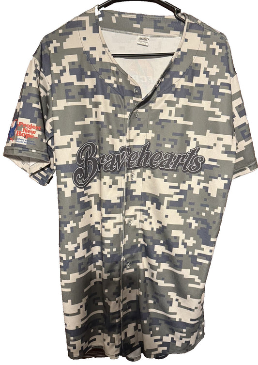 Worcester Bravehearts Game Worn Jersey Camo Print #3 men’s size L