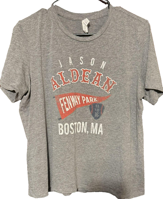 Jason Aldean Fenway Park Concert t-shirt Gray Women's size L