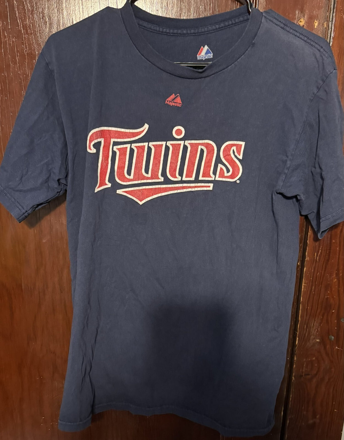 Minnesota Twins Joe Mauer Majestic T-shirt Blue Kid's Sz XL
